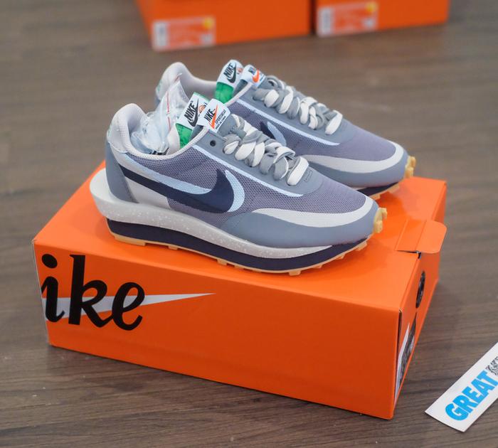 Original Nike LD Waffle x Sacai x Clot Cool Grey Kiss of Death