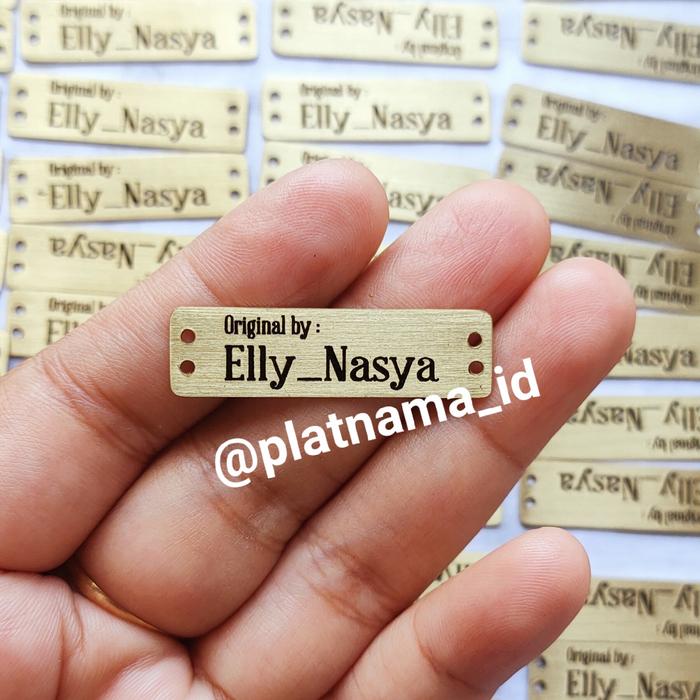 Label Plat Hijab/label nama/label merk/label