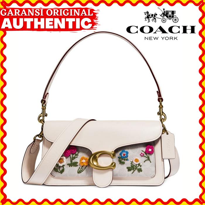 Tas Coach Tabby 26 Shoulder Bag with Floral Embroidery Wanita Original