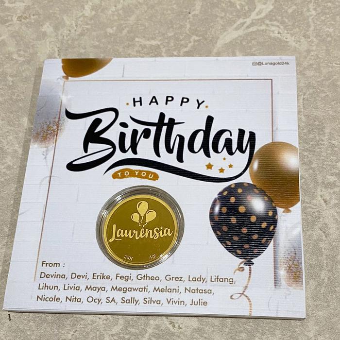 Koin emas lm mirip ubs antam 24k 4gr 4 gr gold coin mini gold