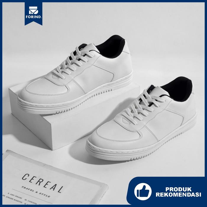 Jackson White Sneakers Putih Polos Kasual Sepatu Pria Original FORIND