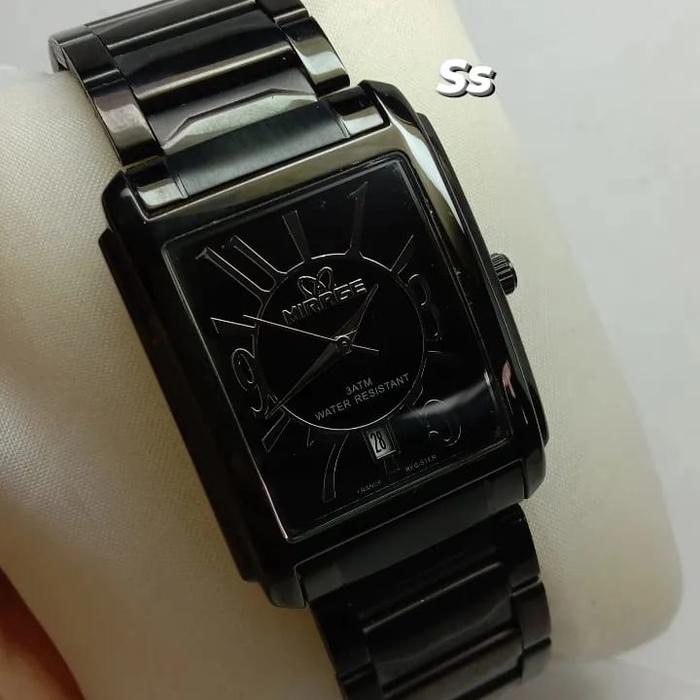 Mirage 7738BSP-M/L/jam tangan mirage original pria/wanita hitam