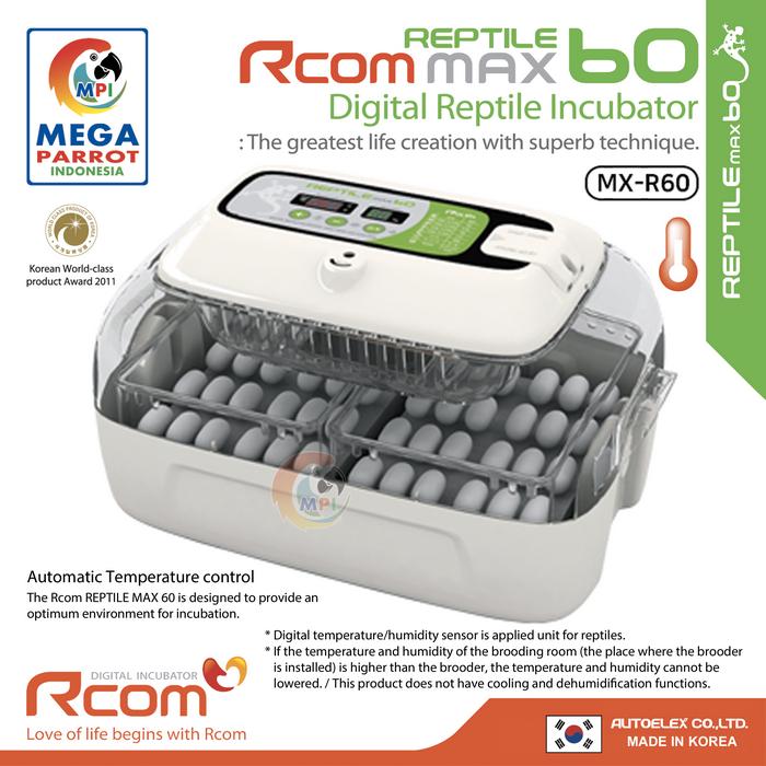 Rcom Reptil Inkubator MAX60 Reptile Incubator MX-R60 Alat Tetas Reptil