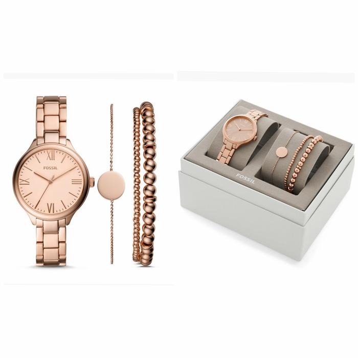 JAM TANGAN WANITA BRANDED ORI FOSIL BQ3543SET