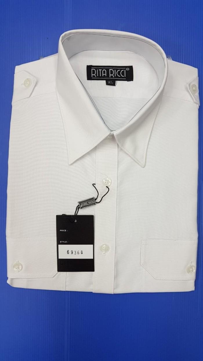 Kemeja Pria JUMBO RITA RICCI PILOT putih pendek RR69368 REGULAR fit