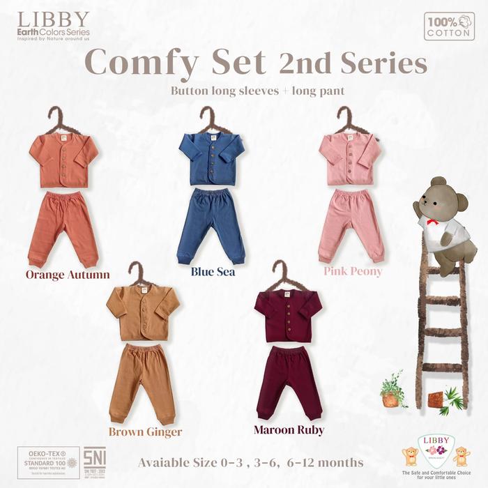 LIBBY BABY EARTH COLORS #2 SERIES Comfy Set Panjang