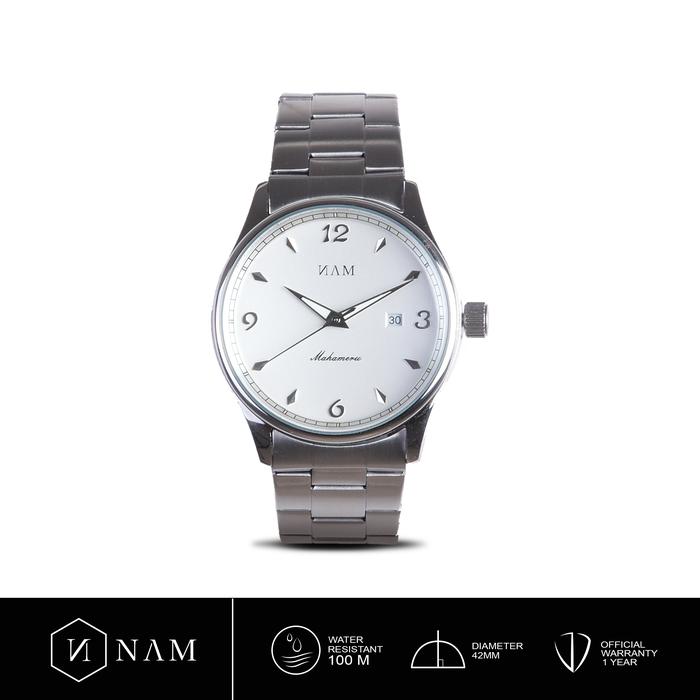 NAM Mahameru MH710 Jam Tangan Pria Stainless Steel Putih