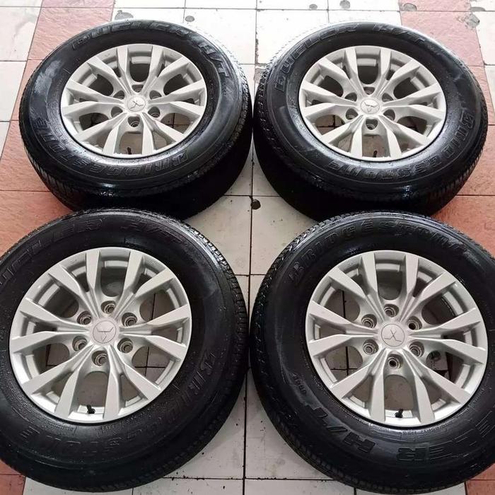 Velg mobil bekas oem original copotan pajero r18 + ban bridgestone