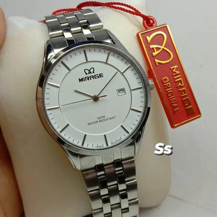 Mirage 8544BRP-M/jam tangan mirage original putih pria/wanita