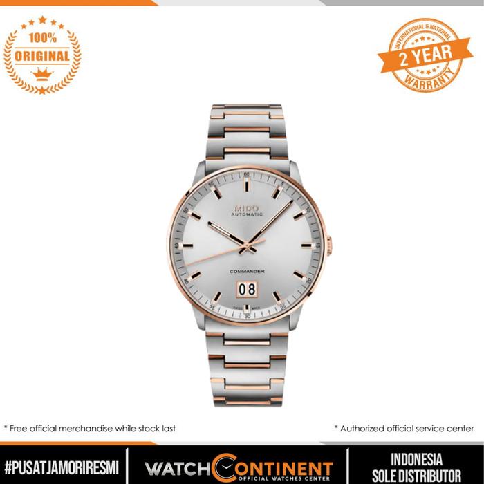 Jam Tangan Mido M021.626.22.031.00 Commander Big Date Silver Dial