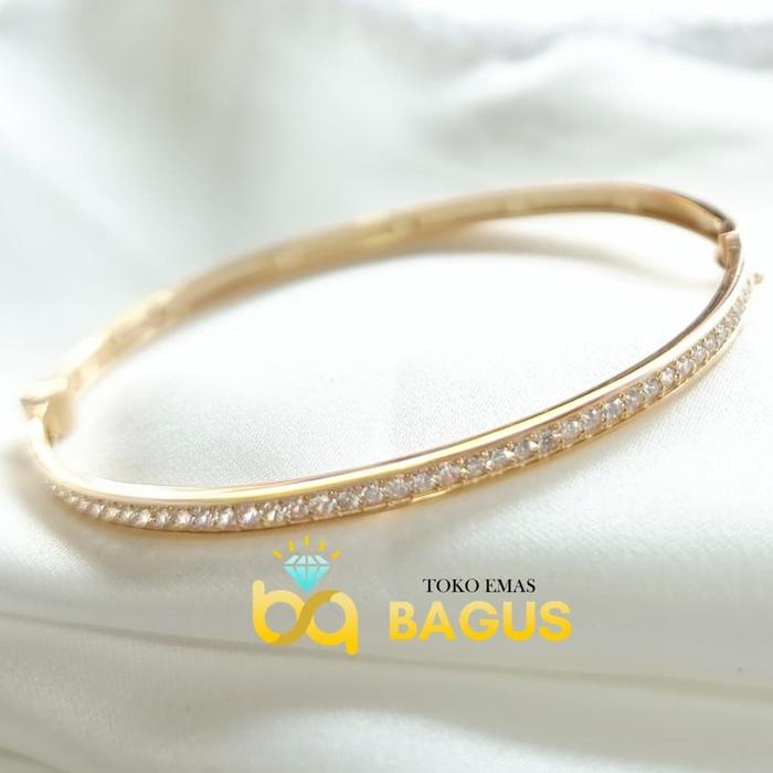 Gelang Oval Emas Asli kadar 300 UBS Gelang Oval Bangle 08