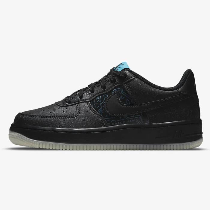 NIKE AIR FORCE 1 LOW x SPACE JAM GS BLACK LIGHT BLUE FURY ORIGINAL