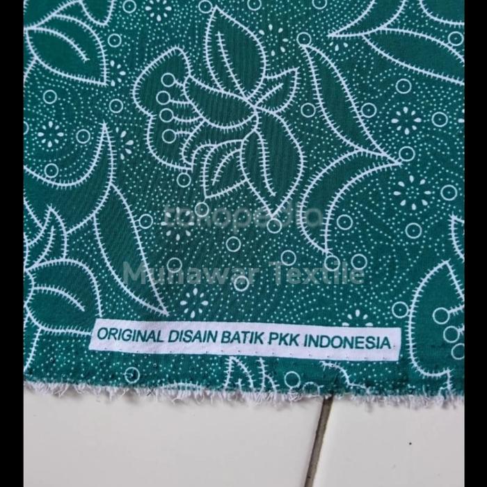 kain batik pkk hijau tosca