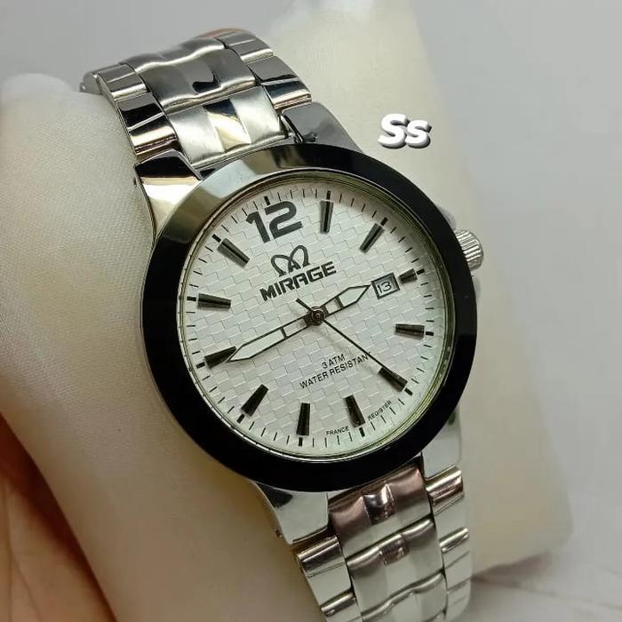 Mirage 8060BRP-M/jam tangan mirage original putih pria/wanita