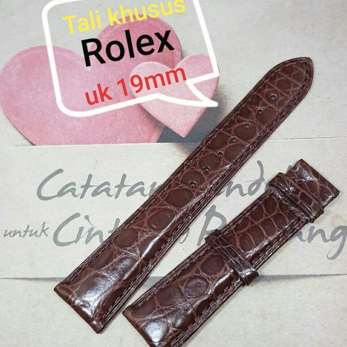 Strap tali kulit croco jam tangan Rolex 19mm - Original 100%