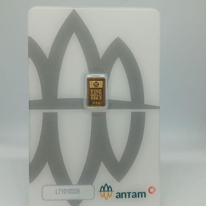 LM ANTAM 0.5 GRAM/LOGAM MULIA 0.5 GR/ EMAS BATANGAN 0.5 GRAM TERBARU