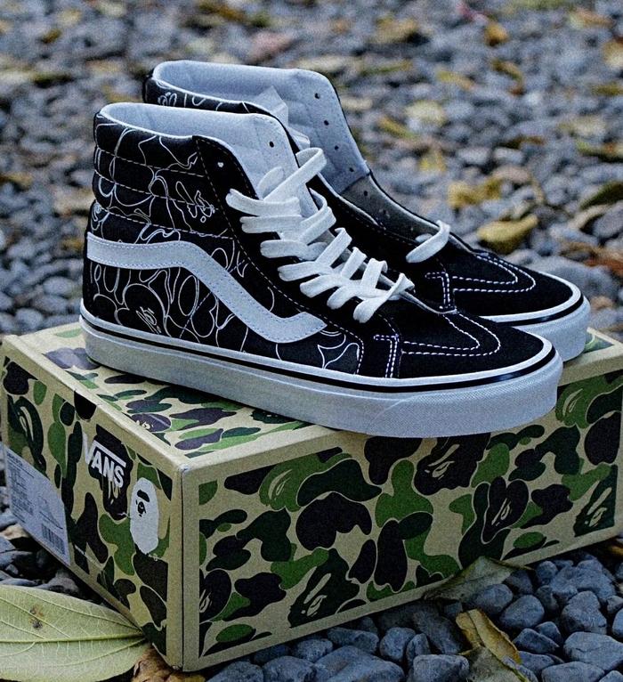 Original Vans Sk8-Hi 38 DX x BAPE First Camo
