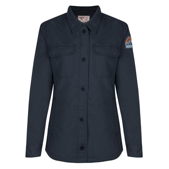 Kemeja Wanita Eiger Original Wanokaka Shacket Shirt Jacket - Navy