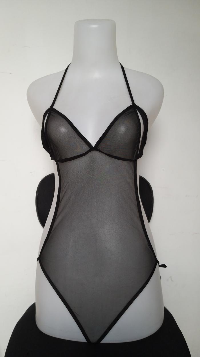 Lingerie Sexy - Teddy Lingerie Hitam dgn Handcuff Lace - SLT - 006
