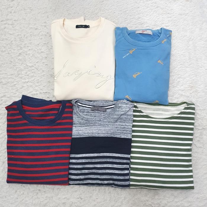 Sweater korea pria Ugiz Giordano baju lengan panjang thrift preloved