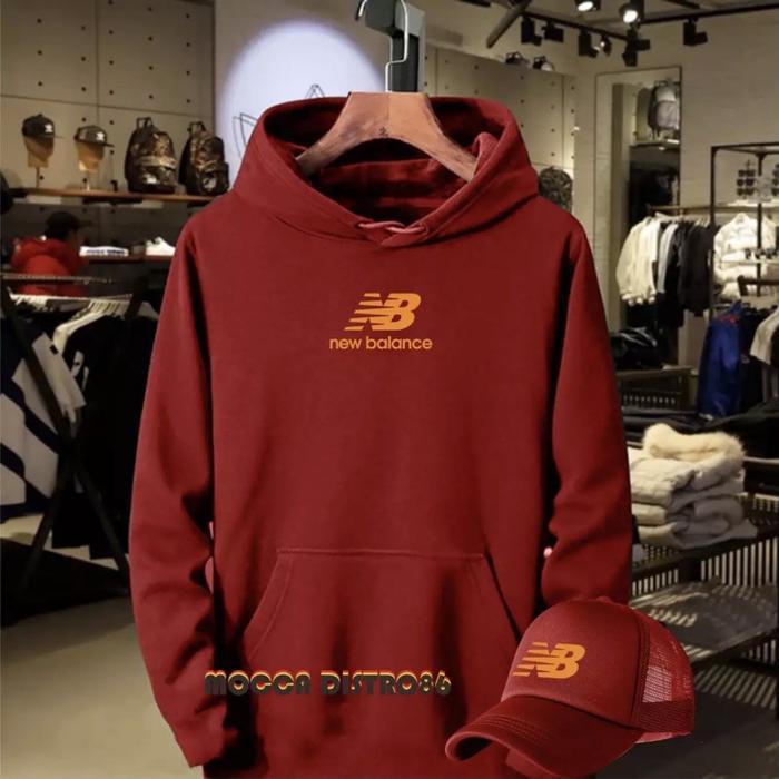 Jaket Hoodie NewBalance Pullover Jumper Sweater Hodie Outwear Jacket Switer Outdoor Outer M L XL XXL