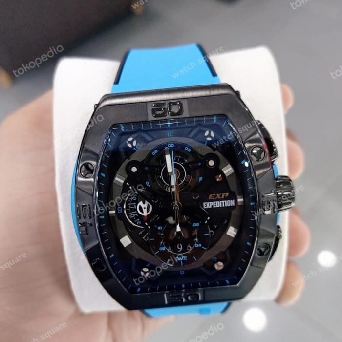 Jam Tangan Pria Expedition Original E6800 Blue Black