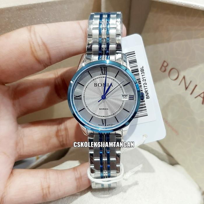 JAM TANGAN WANITA BONIA ROSSO BNR172-2113BL SILVER BLUE ORIGINAL