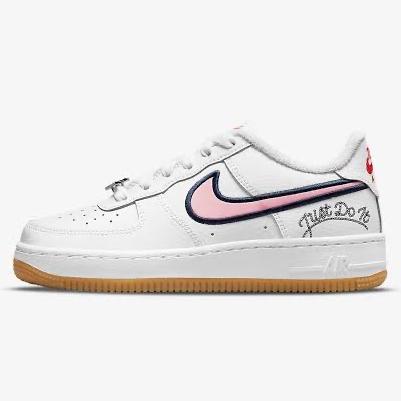 NIKE AIR FORCE 1 LOW JUST DO IT WHITE GUM PINK GLAZE ORIGINAL