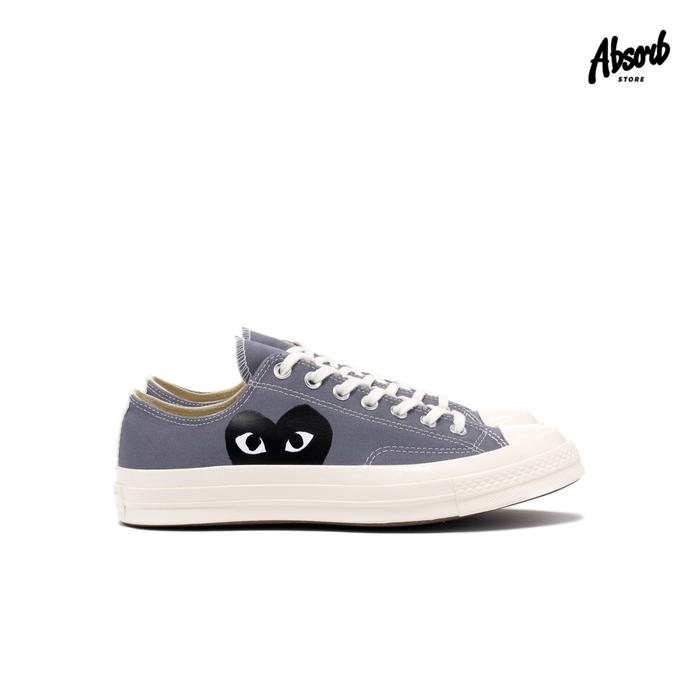 Converse Chuck Taylor All Star 70s Ox x Comme Des Garcons “Play” (Steel Grey) 70 Gray CDG Low