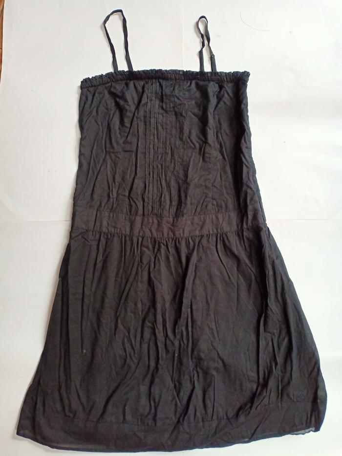 Gaun Dress Pesta Wanita Esprit Motif Kerut Tanktop Elegan Original
