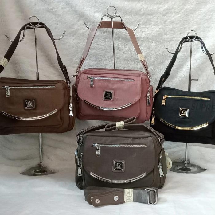 Tas Junfa Slempang parasut motif supreme 9107