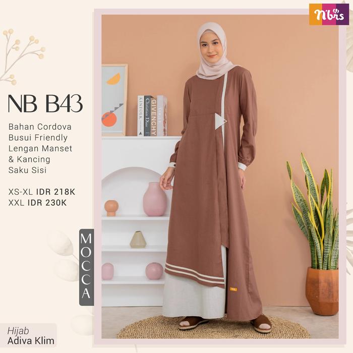 Baju Gamis Wanita nibras nbrs NB B43