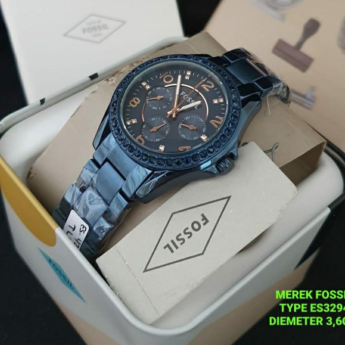 Jam Tangan Wanita Merek Fossil ES 2811 3202 3294 Original 36mm Fullset