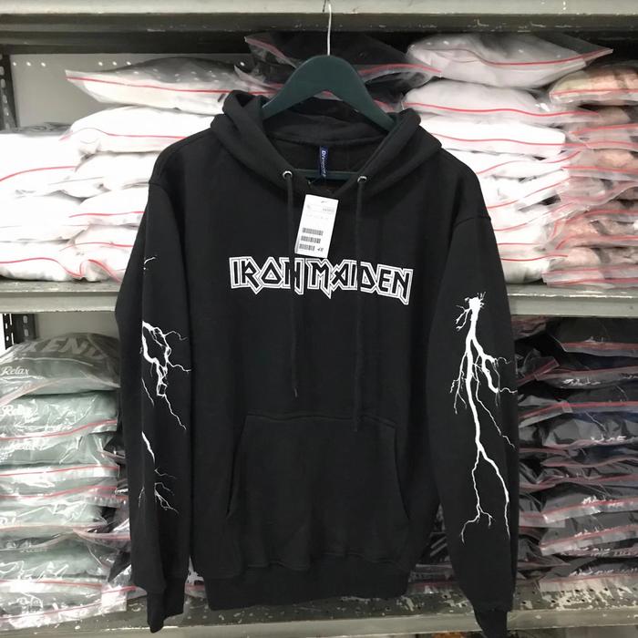 Hoodie HnM Iron Maiden Lightning Black Original