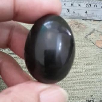 Batu Hitam Bentuk Telur + Wulung + Alami