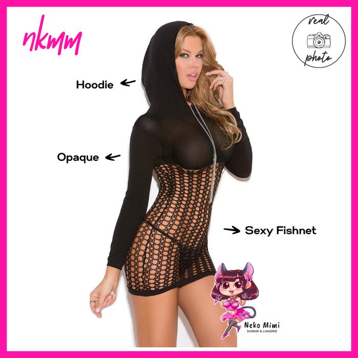 NKMM Full Body Stocking Sexy Lingeries Bodysuit Jala Pria Wanita BST