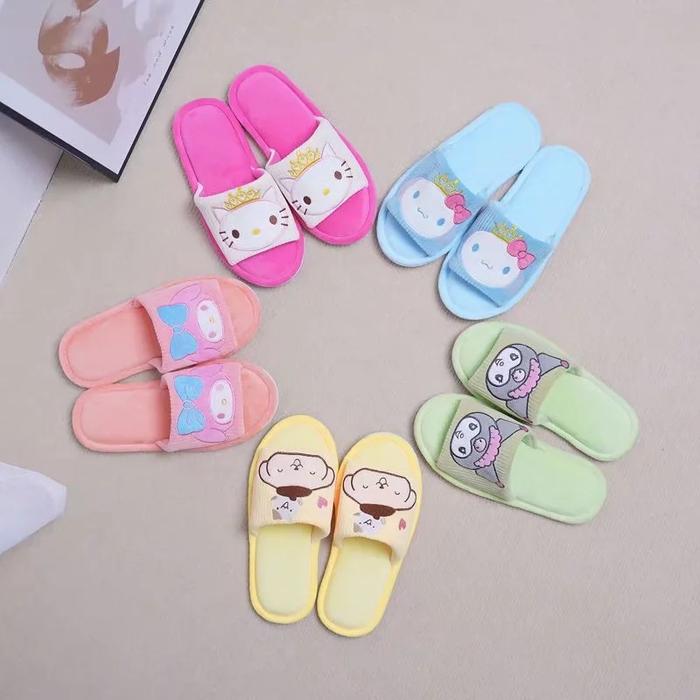 Sendal Rumah Sandal Hello Kitty Melody Cinnamoroll Kuromi Pompompurin