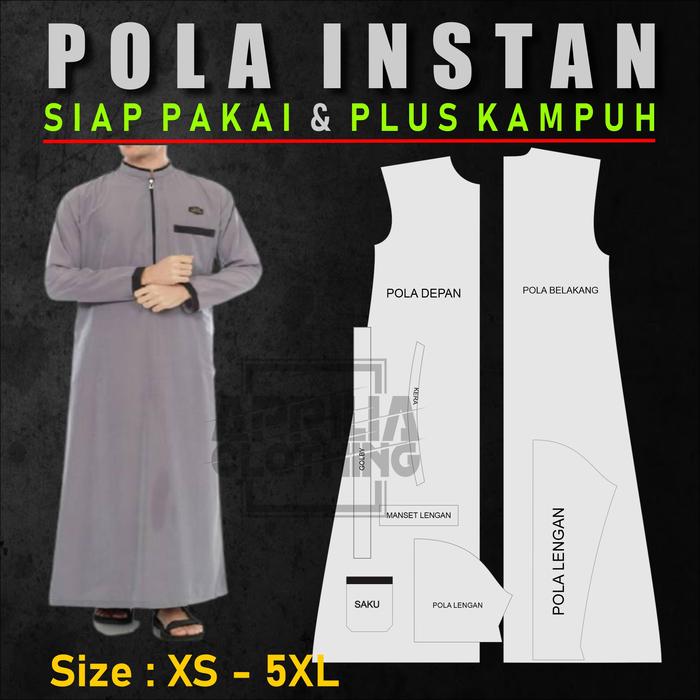 POLA INSTAN JUBA KURTA MENGGUNAKAN KERTAS DUPLEX 250gr