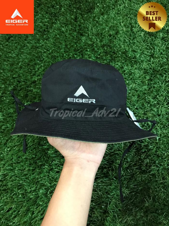 Eiger Topi Rimba 2 in 1-0909 Original ( Bolak - Balik) Black and Cream