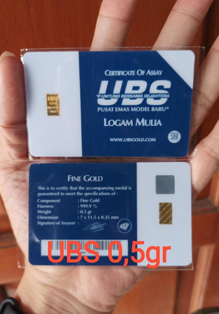 Best Buy Logam Mulia LM Emas UBS 0,5 gram 0,5 gr - Fine Gold 999.9