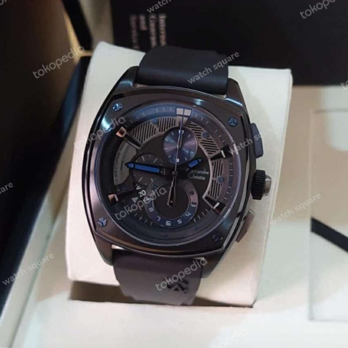 Jam Tangan Alexandre Christie Pria Original AC8591 Black