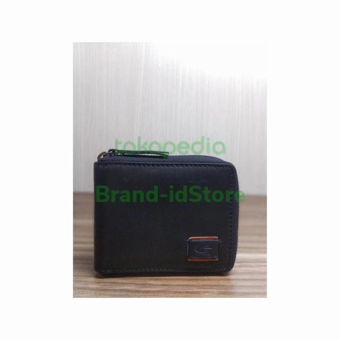 DOMPET PRIA ORIGINAL CAMEL ACTIVE KULIT ASLI MODEL ZIPPER WARNA HITAM