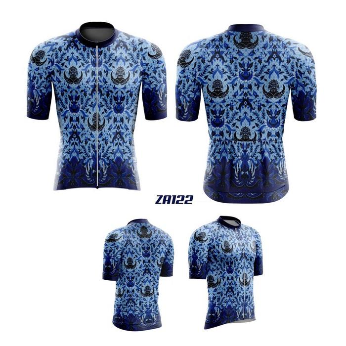 Jersey Sepeda RoadBike Pria Batik Korpri PNS Indonesia Custom ZA122