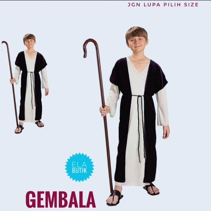 kostum gembala anak-kostum natal-biblical- nativity- yesus- maria- joseph-gembala