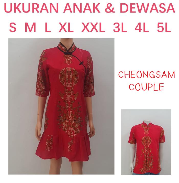 Baju imlek sincia WANITA cheongsam qipao couple pasangan cewek jumbo