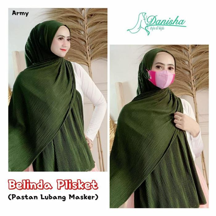 Jilbab Pashmina Belinda Plisket Jersey Ori Danish Hijab