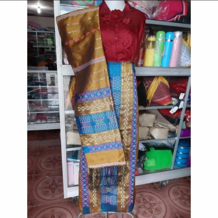 SONGKET SUTRA HONGKONG KEPALA SADUM SONGKET BATAK KILAT MEWAH GOLD