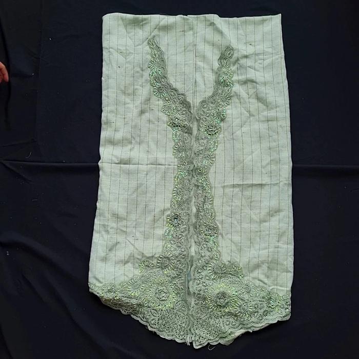 Kain Kebaya Encim Katun Bordir Modern SN50 : Kain Katun Serat Nanas