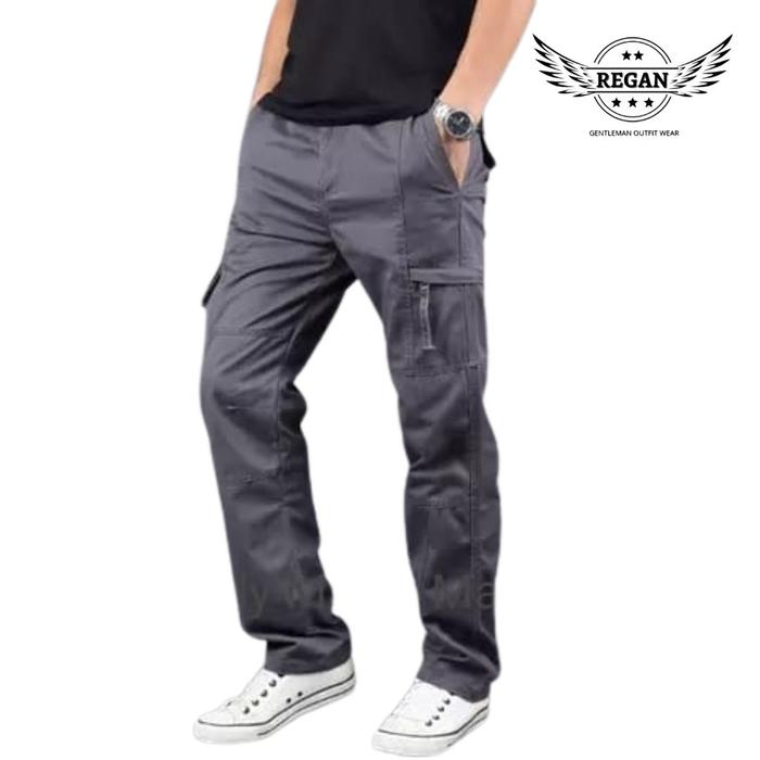 Celana Cargo Panjang Manly Abu