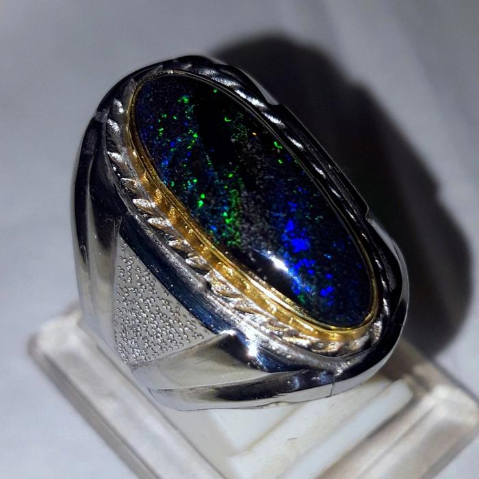 cincin black opal andamooka full jarong q1